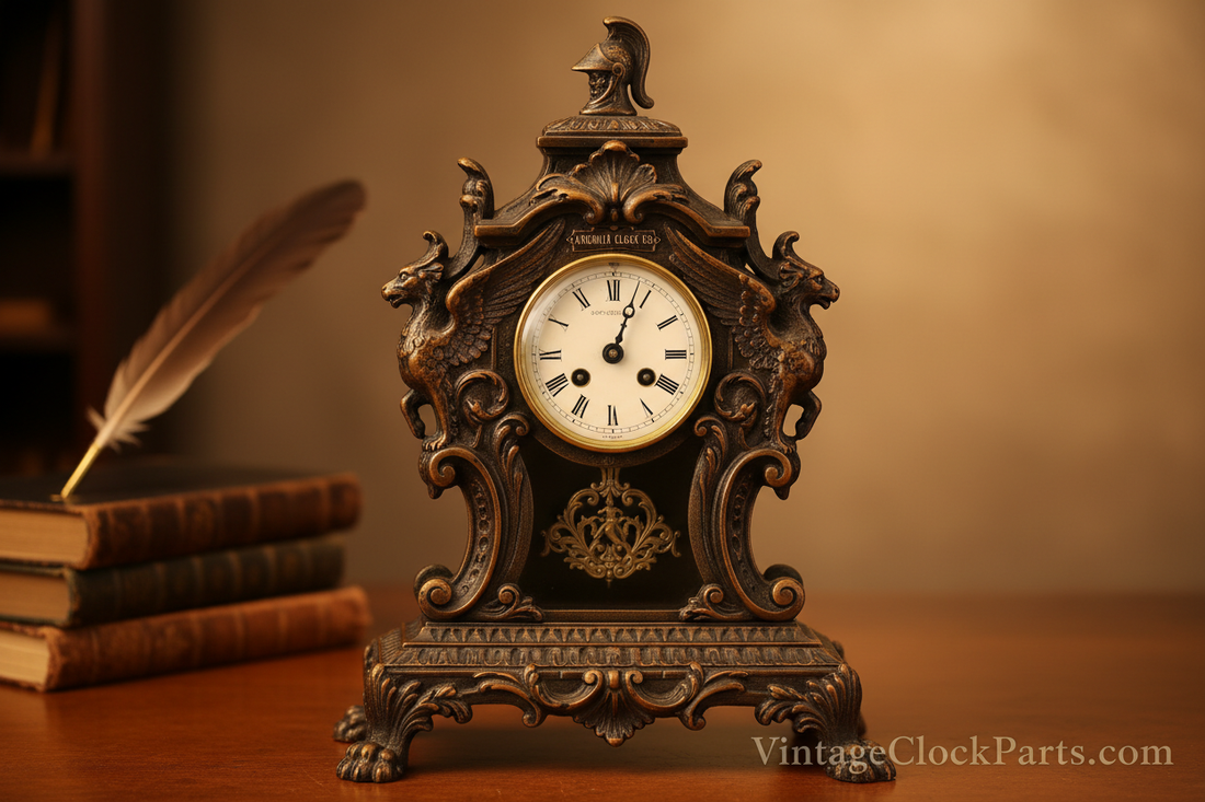 Refinishing an Iron Ansonia Mantel Clock: Cleaning, Stripping, Japanning Evidence, and Safe Repainting Methods