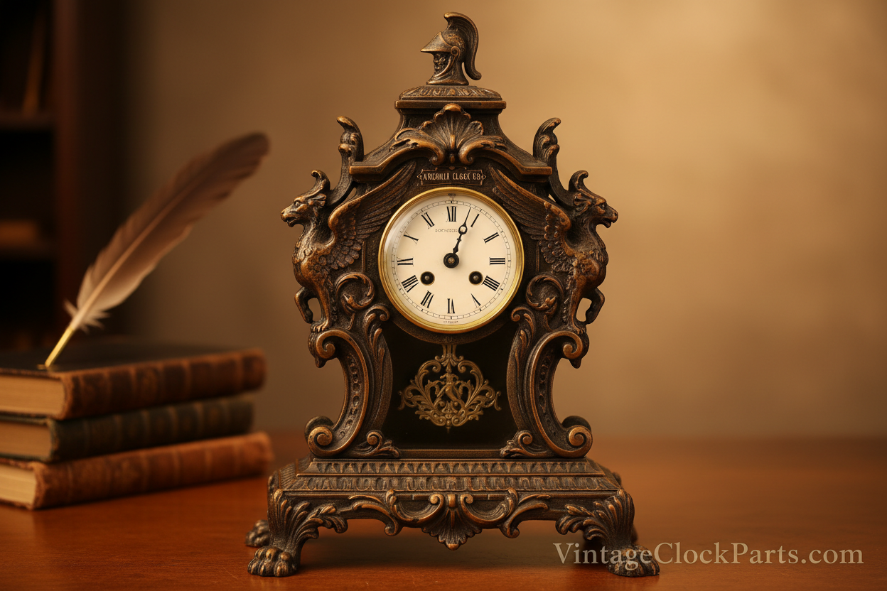 Refinishing an Iron Ansonia Mantel Clock: Cleaning, Stripping, Japanning Evidence, and Safe Repainting Methods