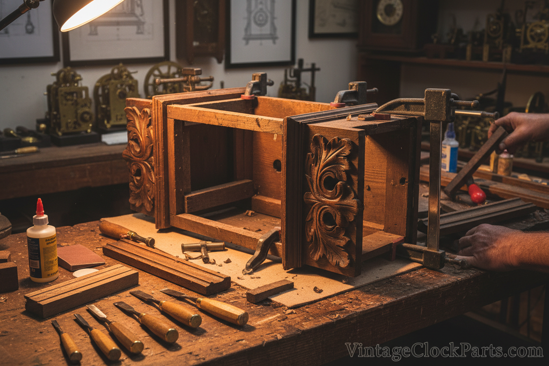 Dry Scraping Painted Clock Cases to Preserve Original Finish