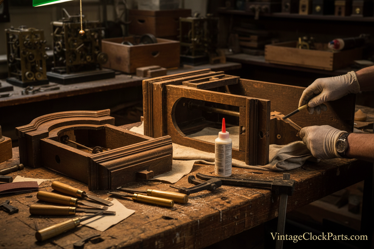 Straightening Warped Pressed Oak Clock Case Panels