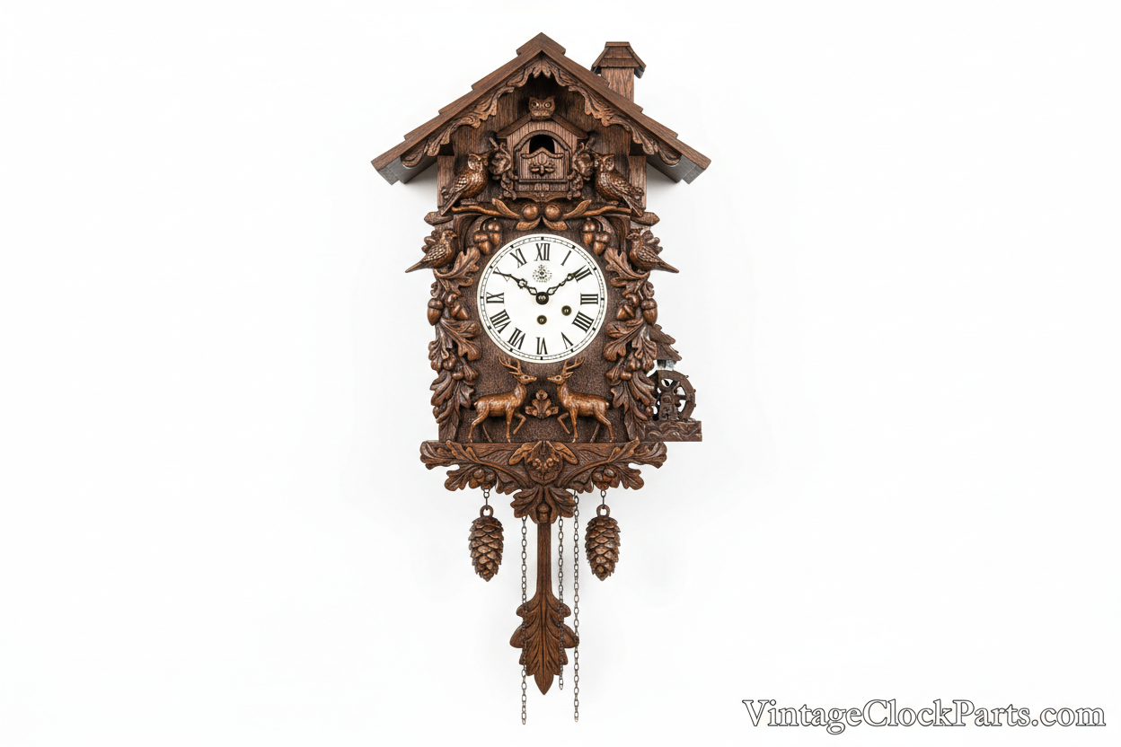 Adding a Seesaw Mechanism to a Cuckoo Clock — Movement Modification, Case Drilling, and Weight Considerations