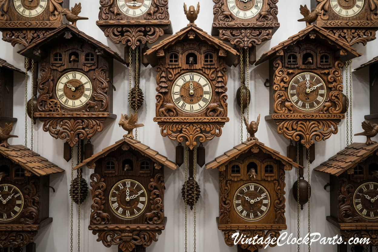 How a Cuckoo Clock Works — Movement Layout, Bellows, and Cuckoo Bird Action