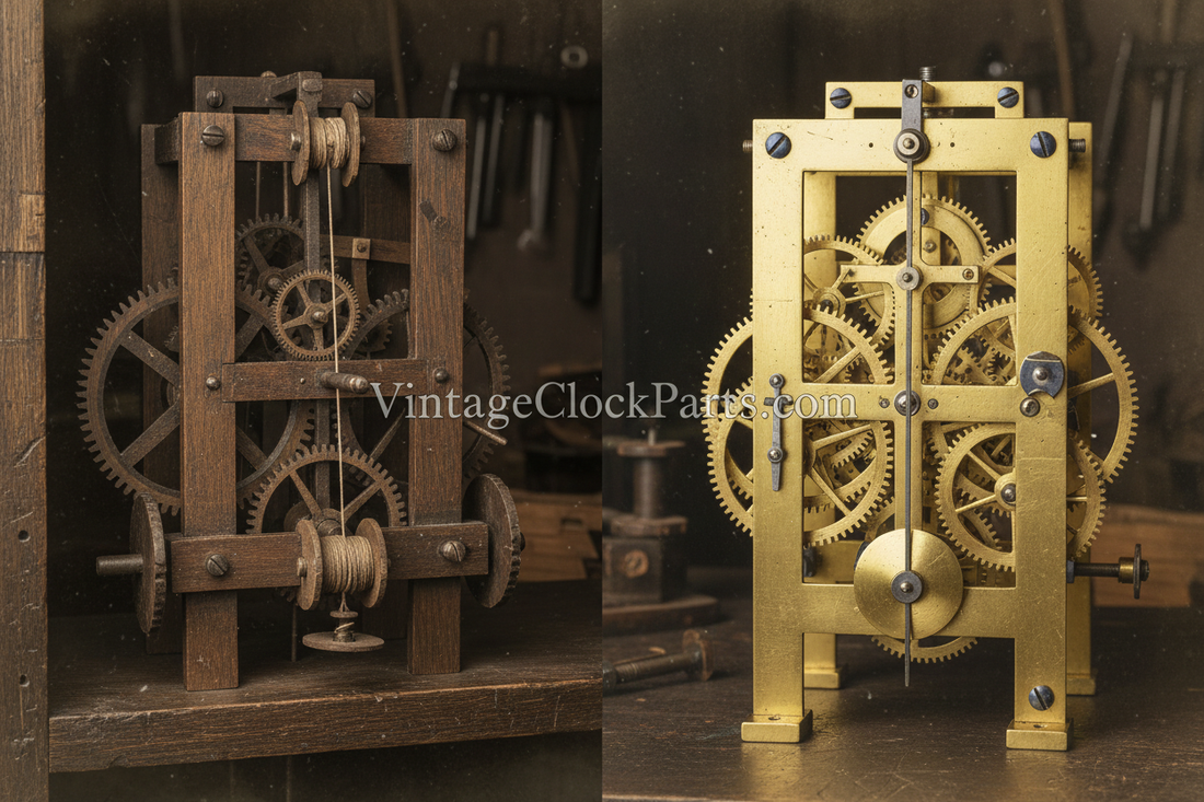Transition from Wooden to Brass Clock Movements