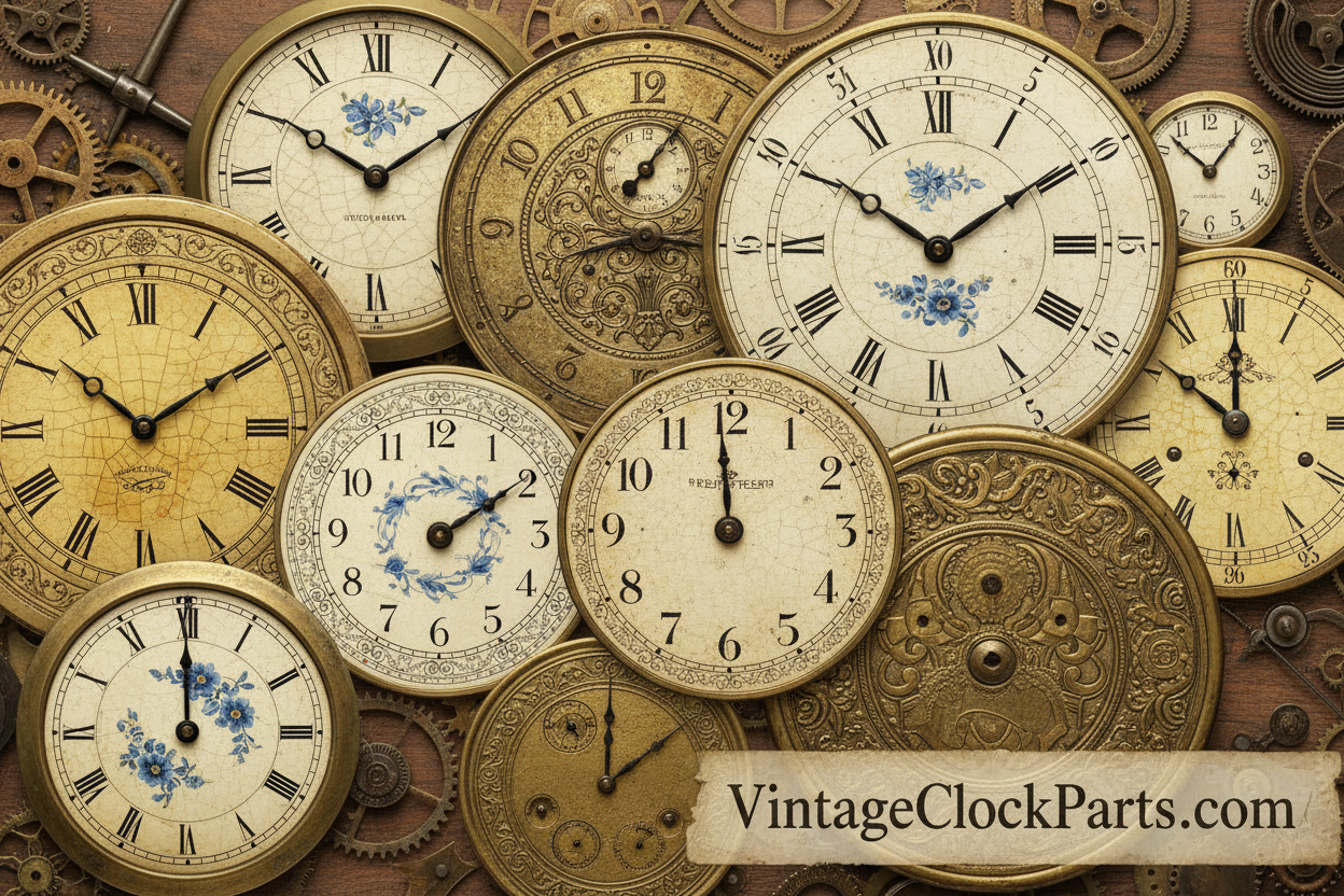 Shop Antique Clock Dials at VintageClockParts.com | VintageClockParts.com
