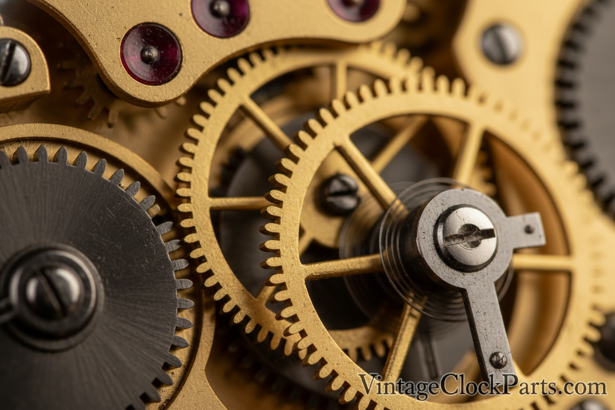 Antique Clock Movement Fly Wheels