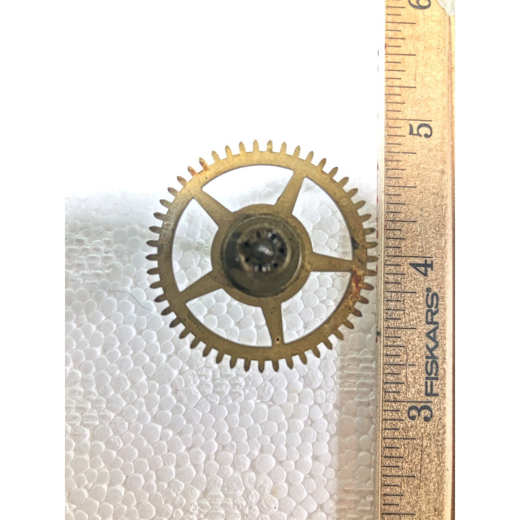 Old Baden Clock Movement Time Side 4th Wheel (See Pics To ID Mvmt) (K8813)