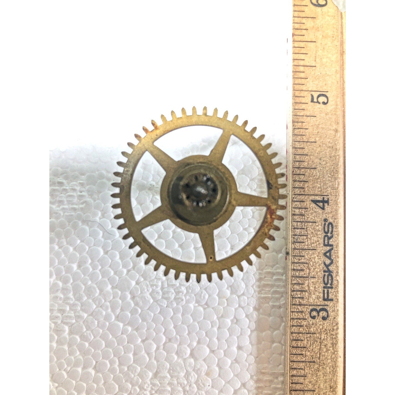 Old Baden Clock Movement Time Side 4th Wheel (See Pics To ID Mvmt) (K8813)