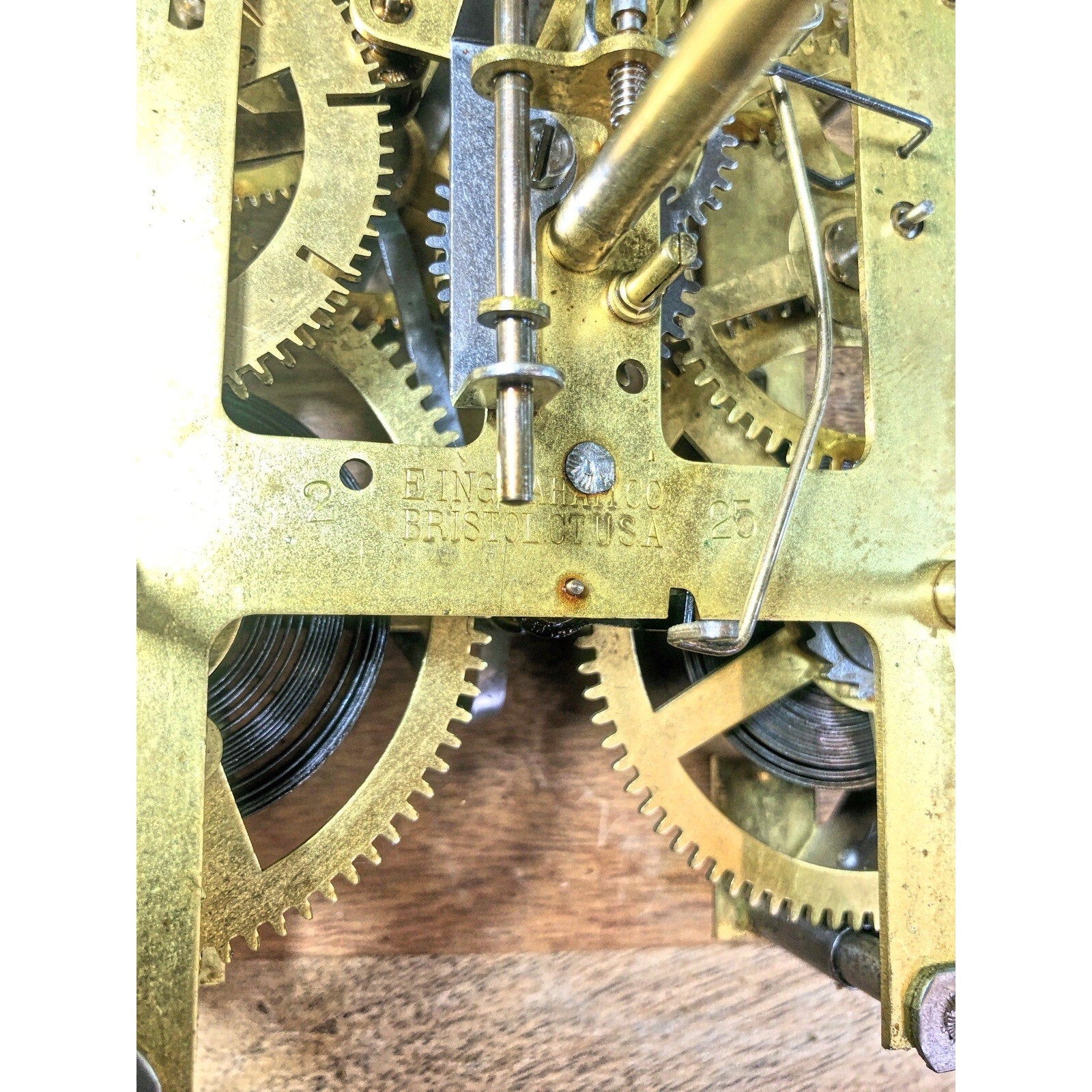 Ingraham (Stamped 2 25) Clock Movement Drop Lever (See Pics To ID Mvmt) (K8969