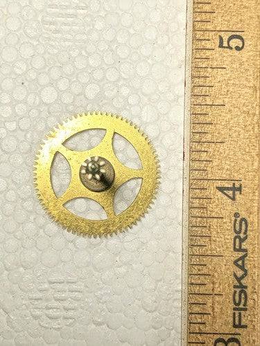 Junghans W 274 / 200 Clock Movement Time Side 4th Wheel (See Pics To ID) (K8674)