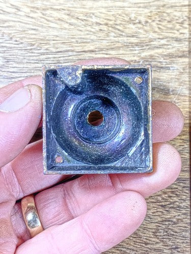 Antique Round Mantel Clock Column Base (Takes 0.86 Inch Round Column) (KD1552)