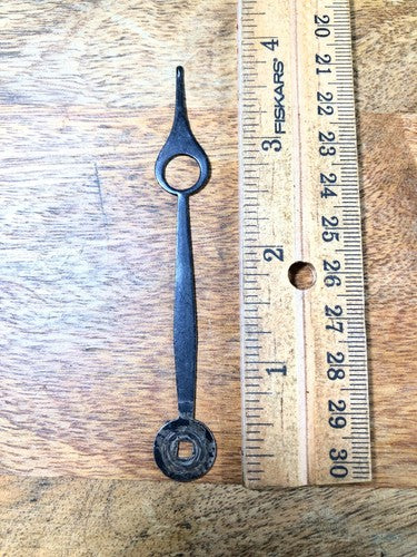 Old 3 3/4 Inch Long Clock Minute Hand (Arbor Opening Is 3.20mm Square )  (K9168)