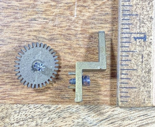 Japy Freres Clock Movement Minute Wheel and Cover (See Pics To ID Mvmt) (KD480)