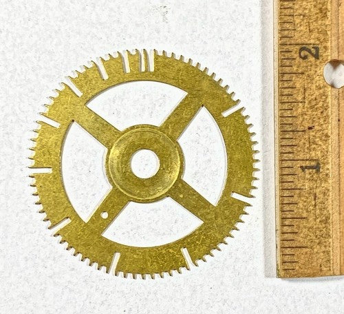 Antique Clock Movement Count Wheel  (51.05mm Dia, 6.49mm Inner Dia) (KD238)