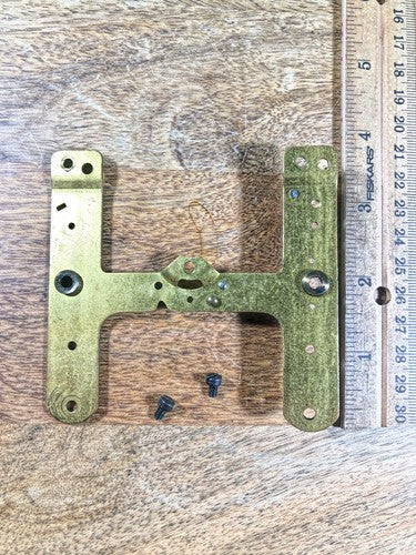 Seth Thomas 89K Clock Movement Lower Back Plate (Pivots Look Good)   (K9398)