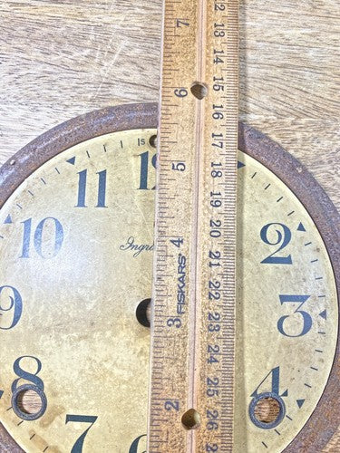 Old Ingraham Clock Movement Dial Pan (5.68 Inch Or 144.32mm Dia)       (KD270)