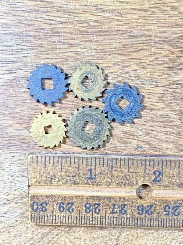 Assorted Lot Of Old Clock Movement Click Wheels (Lot Of 5) (KD2045)
