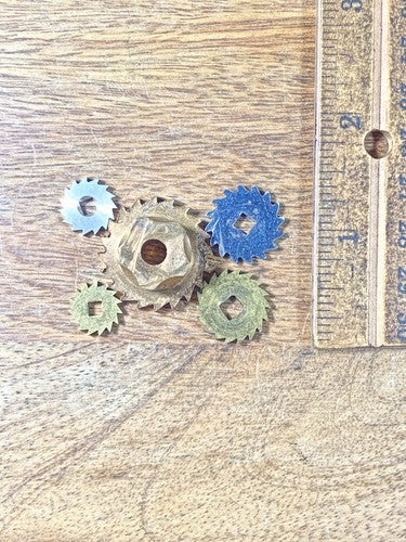 Assorted Lot Of Old Clock Movement Click Wheels (Lot Of 5) (KD2020)