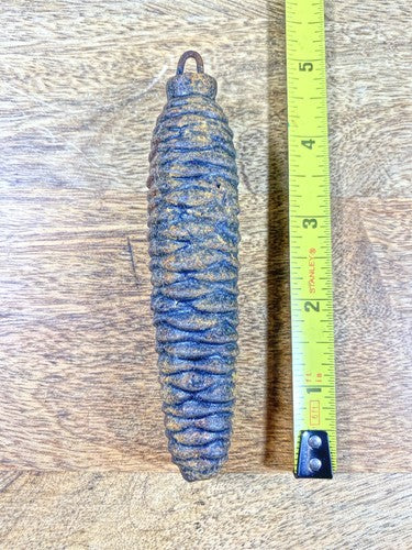 Cuckoo Clock Cast Iron Pine Cone Weight 285g, 4.8 Inches Long     (KD1237)