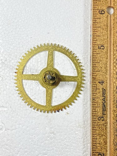 Ingraham (Stamped 6 00) Clock Movement Strike Side 2nd Wheel  (KD1506)