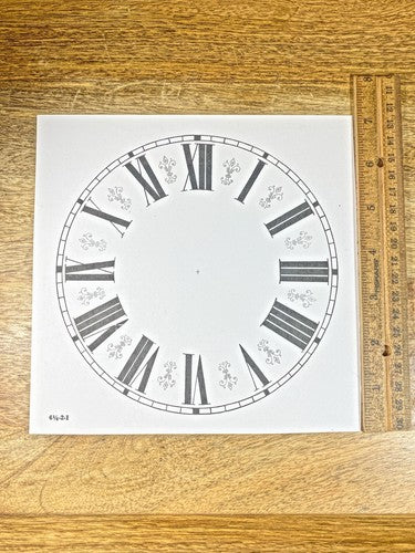 6 5/16 Inches Diameter Clock Paper Dial, Roman Numbers  (Lot 217)