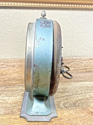 Running Art Deco 8 Day Alarm Clock "The National Call" Vintage US Made  (K9921)