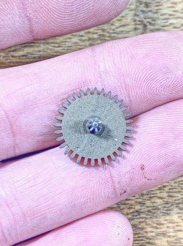 Japy Freres Clock Movement Minute Wheel and Cover (See Pics To ID Mvmt) (KD480)