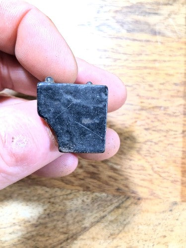 Old Black Mantel Clock Back Foot (K9148)
