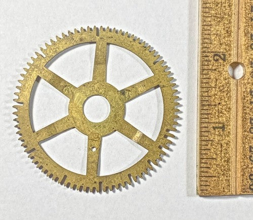 Antique Clock Movement Count Wheel  (60.28mm Dia, 10.09mm Inner Dia) (KD256)