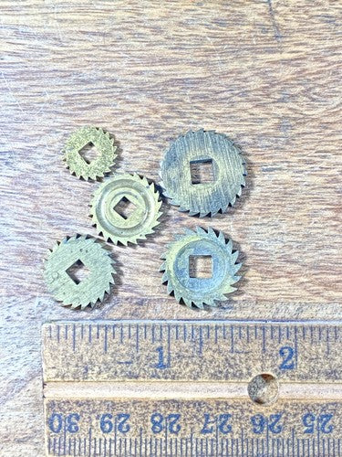 Assorted Lot Of Old Clock Movement Click Wheels (Lot Of 5) (KD2003)