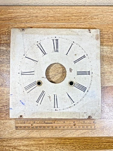 Old Wood Clock Dial Pan 9 Inches Wide X 9 Inches Tall    (LL5243)