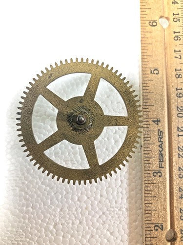 Old Baden Clock Movement Time Side 2nd Wheel (See Pics To ID Mvmt) (K8815)