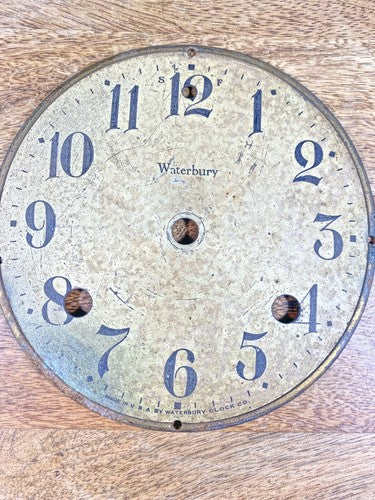 Antique Waterbury 8 Day Clock Movement Dial Pan   (KD019)