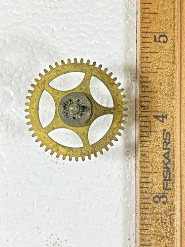 Gilbert Clock Movement (Stamped 25) Time Side 4th Wheel (See Pics To ID)(KD1345)