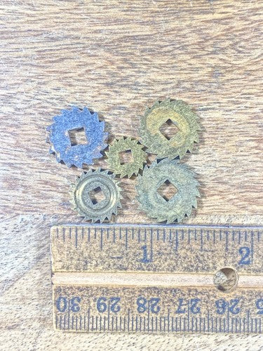 Assorted Lot Of Old Clock Movement Click Wheels (Lot Of 5) (KD2012)