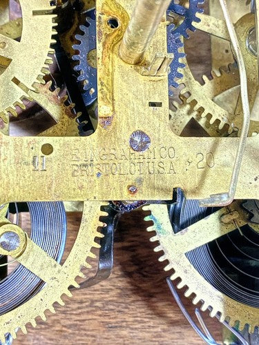 Ingraham (Stamped 11 20) Clock Movement Front Plate (Pivots Look Good)  (KD1127)