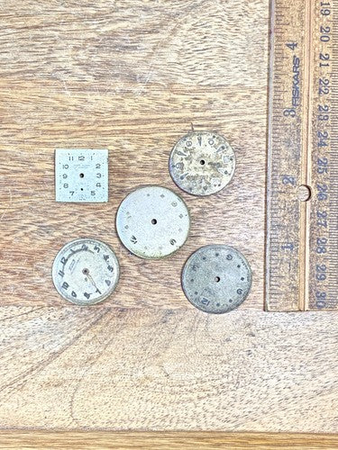 Assorted Lot Of Old Watch Dials (Lot Of 5) (KD2274)