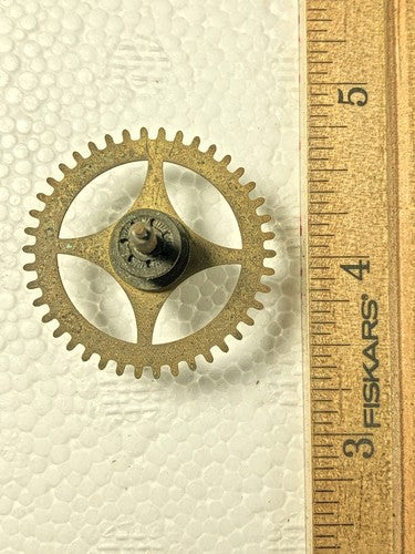 Ingraham (Stamped 5 28) Clock Movement Time Side 4th Wheel (K8572)