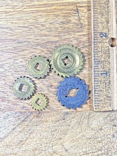 Assorted Lot Of Old Clock Movement Click Wheels (Lot Of 5) (KD1996)