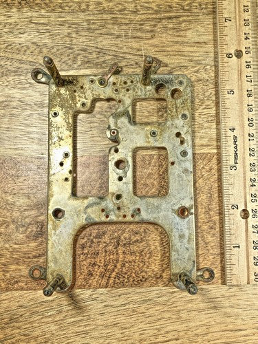 Gilbert Clock Movement (Stamped 19) Front Plate (Pivot Holes Look Good)  (K7912)