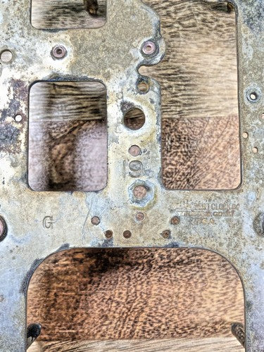 Gilbert Clock Movement (Stamped 19) Front Plate (Pivot Holes Look Good)  (K7912)