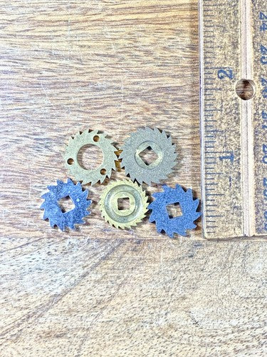 Assorted Lot Of Old Clock Movement Click Wheels (Lot Of 5) (KD2039)