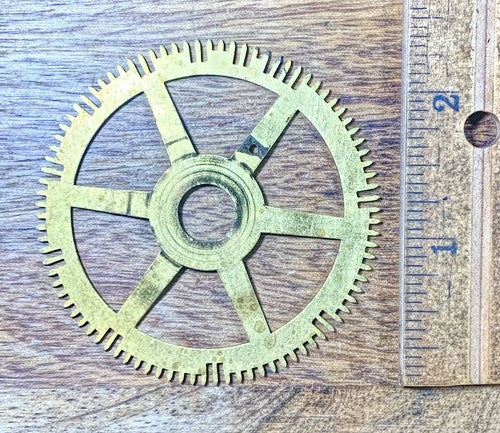 Antique Clock Movement Count Wheel  (61.58mm Dia, 10.26mm Inner Dia)     (KD299)
