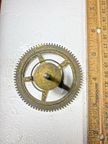 Birge & Fuller Clock Movement Time Side Main Wheel (See Pics To ID)(KD1563