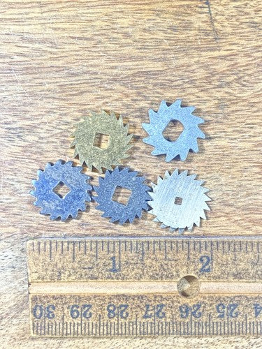 Assorted Lot Of Old Clock Movement Click Wheels (Lot Of 5) (KD2010)