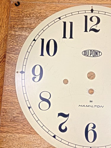 11 1/8 Inch Diameter Dupont Hamilton Clock Dial Pan   (LL5244)