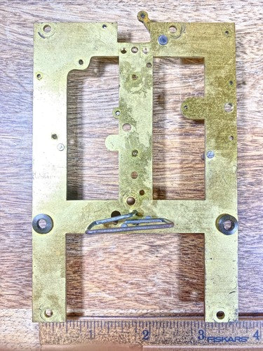 Old Sessions Clock Movement Back Plate (Pivots Look Good)    (KD1656)