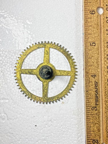 Ingraham Clock Movement (Stamped 06) Strike Side 2nd Wheel   (KD1425)