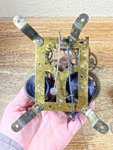Old Germen Kitchen Clock Movement (Springs Good) (Stamped 25/67.2)    (KD1722)
