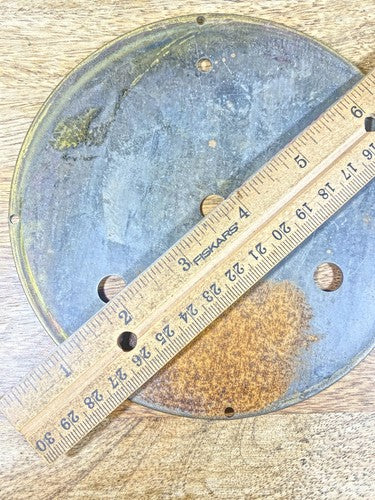 Old Waterbury 8 Day Clock Movement Dial Pan (5.48 Inches Diameter)      (K9977)