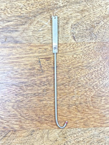 Old New Haven Clock Movement (3 Spring Barrels) Pendulum Rod and Spring (K9896)